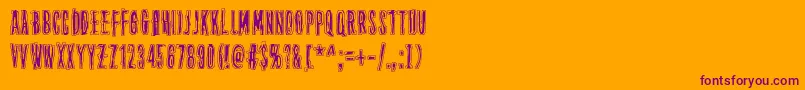 ThirteenthFloor Font – Purple Fonts on Orange Background
