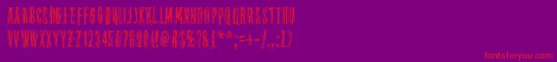 ThirteenthFloor Font – Red Fonts on Purple Background