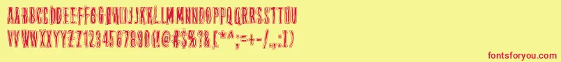 ThirteenthFloor Font – Red Fonts on Yellow Background