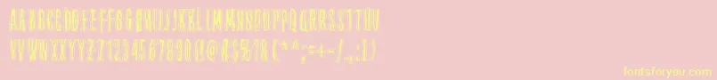 ThirteenthFloor Font – Yellow Fonts on Pink Background