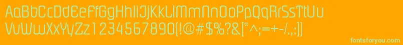 Police PloverlightRegular – polices vertes sur fond orange