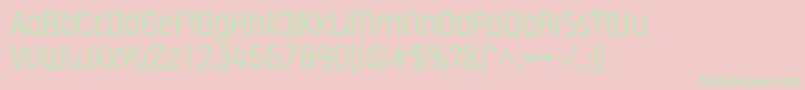 PloverlightRegular-Schriftart – Grüne Schriften auf rosa Hintergrund