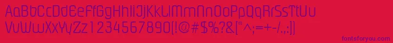 PloverlightRegular Font – Purple Fonts on Red Background