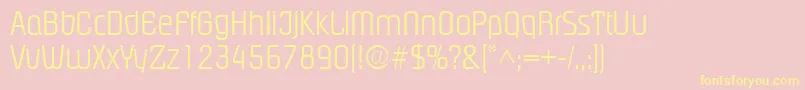 Weitere Informationen zur PloverlightRegular-Schriftart PloverlightRegular-Schriftart – Gelbe Schriften auf rosa Hintergrund