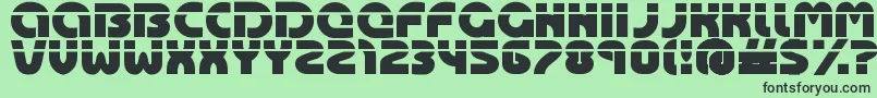 Oasis ffy Font – Black Fonts on Green Background