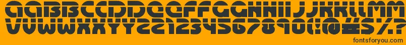 Oasis ffy Font – Black Fonts on Orange Background