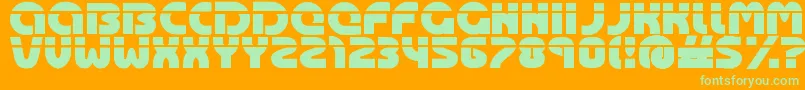 Шрифт Oasis ffy – зелёные шрифты на оранжевом фоне