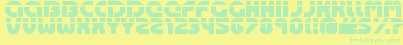 Oasis ffy Font – Green Fonts on Yellow Background