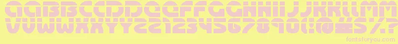 フォントOasis ffy – ピンクのフォント、黄色の背景