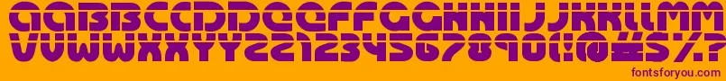 フォントOasis ffy – オレンジの背景に紫のフォント