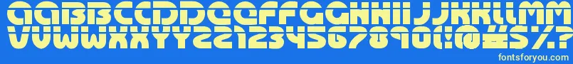 Oasis ffy Font – Yellow Fonts on Blue Background