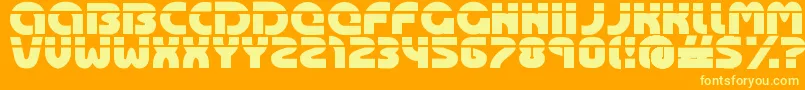 Oasis ffy Font – Yellow Fonts on Orange Background