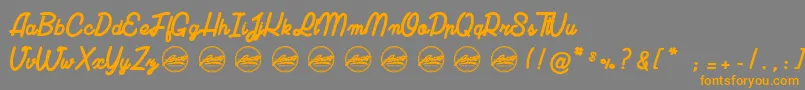 Шрифт LuciaPersonalUseOnly – оранжевые шрифты на сером фоне