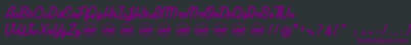 Шрифт LuciaPersonalUseOnly – фиолетовые шрифты на чёрном фоне