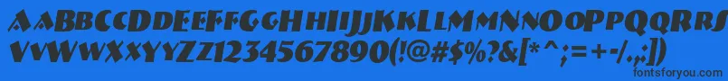 Czcionka Breme18 – czarne czcionki na niebieskim tle