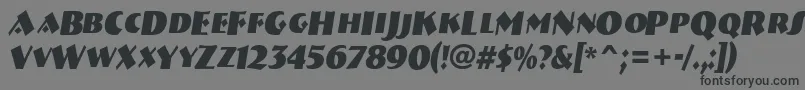 フォントBreme18 – 黒い文字の灰色の背景