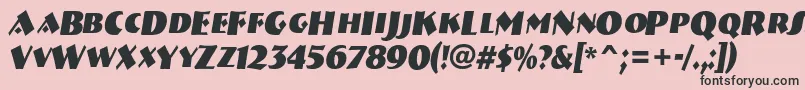 フォントBreme18 – ピンクの背景に黒い文字