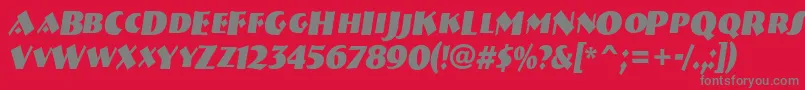 Breme18 Font – Gray Fonts on Red Background