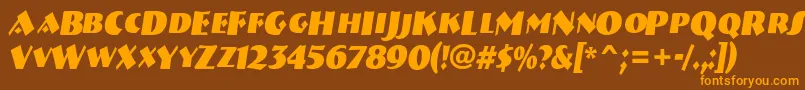 Шрифт Breme18 – оранжевые шрифты на коричневом фоне