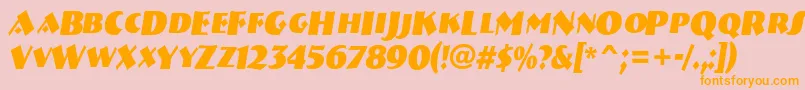 Breme18 Font – Orange Fonts on Pink Background