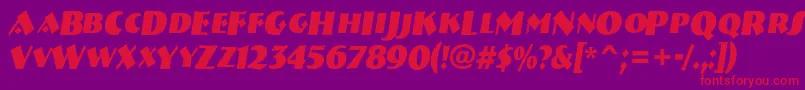 Breme18 Font – Red Fonts on Purple Background