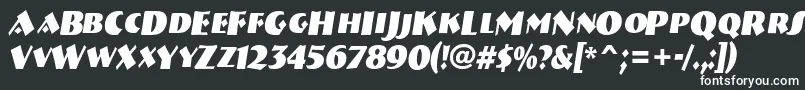 フォントBreme18 – 黒い背景に白い文字