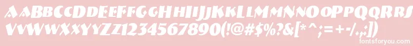 Breme18 Font – White Fonts on Pink Background