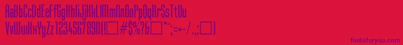 SkylineRegular Font – Purple Fonts on Red Background