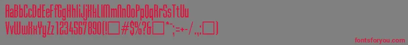 SkylineRegular Font – Red Fonts on Gray Background
