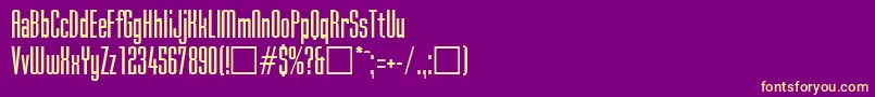 Шрифт SkylineRegular – жёлтые шрифты на фиолетовом фоне