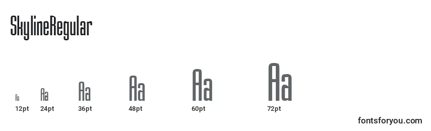SkylineRegular Font Sizes