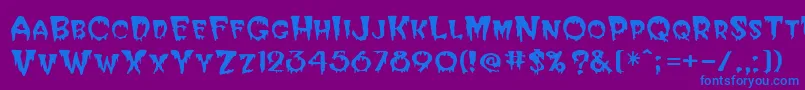 Halloween Font – Blue Fonts on Purple Background