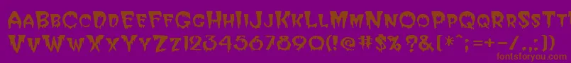 Halloween Font – Brown Fonts on Purple Background