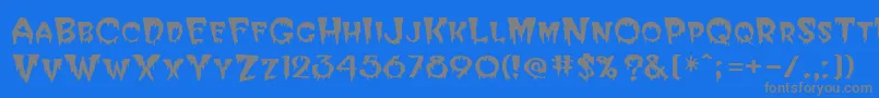Halloween Font – Gray Fonts on Blue Background