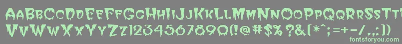 Halloween Font – Green Fonts on Gray Background
