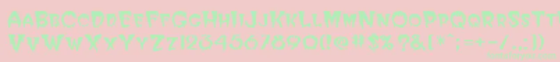 Halloween Font – Green Fonts on Pink Background