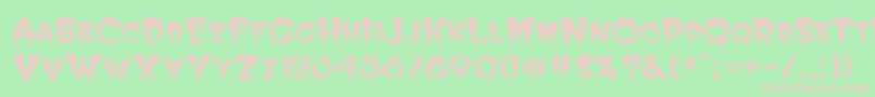 Halloween Font – Pink Fonts on Green Background