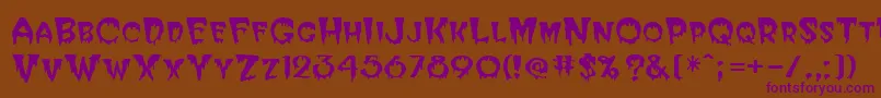 Halloween Font – Purple Fonts on Brown Background