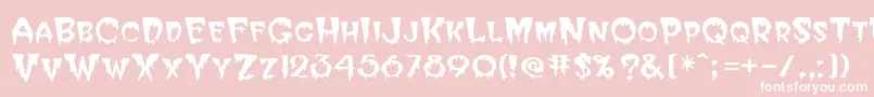 Halloween Font – White Fonts on Pink Background