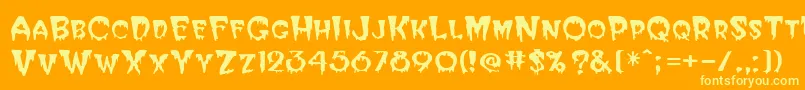 Halloween Font – Yellow Fonts on Orange Background