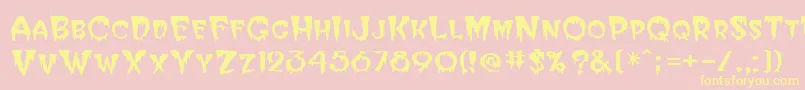 Halloween Font – Yellow Fonts on Pink Background