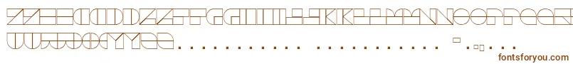 フォントDrebiekExpandedOutline – 白い背景に茶色のフォント