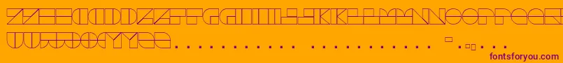 DrebiekExpandedOutline Font – Purple Fonts on Orange Background