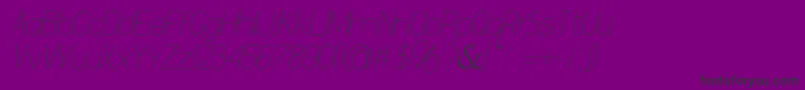 フォントDanielaItalic – 紫の背景に黒い文字