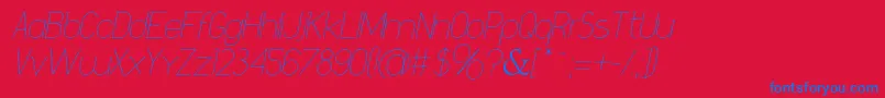 DanielaItalic Font – Blue Fonts on Red Background