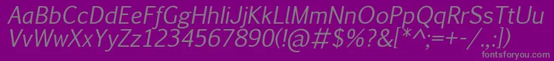 PigiarniqItalic Font – Gray Fonts on Purple Background