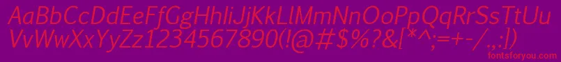 PigiarniqItalic Font – Red Fonts on Purple Background