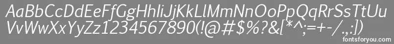 PigiarniqItalic Font – White Fonts on Gray Background