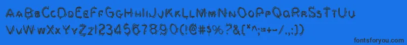 Berserkerc Font – Black Fonts on Blue Background