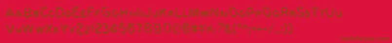 Berserkerc-fontti – ruskeat fontit punaisella taustalla